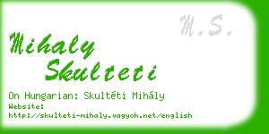 mihaly skulteti business card